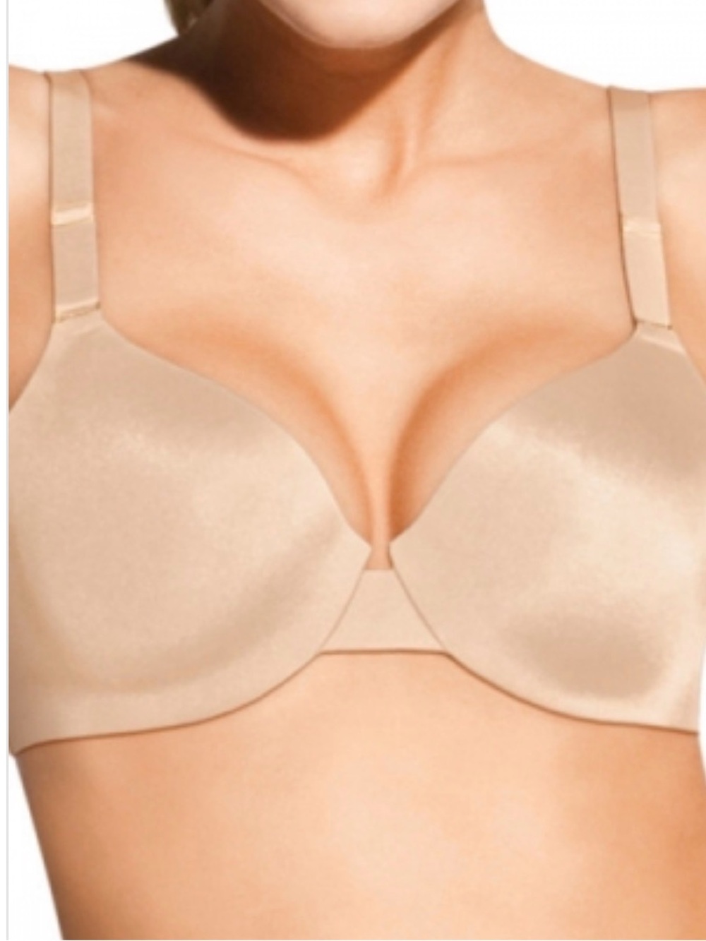 Spanx Bra-llywood Hills! Side-Slimming Underwire Nude T-Shirt Bra Size 36DDD